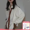 Bluzki damskie dużego długiego rękawu Kobiety Podstawowa koszulka Solidne luźne koszule 2022 Summer Casual Korean Style Female Clothing