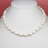 Choker Beauty 10mmx12mm Teardrop Growth Real Pearl Handmade Necklace 17inches Choisissez la couleur