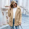 Femmes fourrure femmes Faux 2022 femme automne hiver manteau femmes pardessus polaire chaud sweats Cardigan peluche veste poilu Y