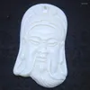 Pendant Necklaces 3pcs Nature Bone Beads The Marquis Guan Yu China God Natural Material Carving Accessories Top Selling