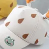 Berets Cartoon Frosch Kinder Baseball Kappe Sommer Baby Mädchen Hut Motorhaube Infant Liebe Krone Baumwolle Jungen Visier