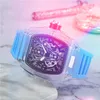 Mens Top Brand 43MM Reloj Diseñador a prueba de agua Japón Movimiento de cuarzo Reloj Cronógrafo Correa de goma Capa luminosa Estilo deportivo Calendario Regalos Relojes de pulsera