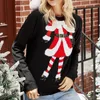 女性のセーター女性のバニーファイリー2022冬クリスマスイヤーセーター醜いニットプルオーバージャンパー女性Mujer Invierno Pull Femme