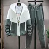 Men's Men Teenager Boys Tracksuits Cardigan Hooded Jacketsloose Pants 2pcs Sportswear Clothes Suits Jogger Fiess Streetwear M5XL 220930