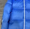 Manteau d'hiver à capuche pour hommes et femmes, Parka bombardier, noir et bleu