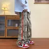 Calça masculina 2022 lateral ao ar livre zíper camuflagem homem gagueiro cargo rastrear macacão hip hop feminino esportivo de calças longas spodnie dresowe