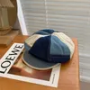 Berets Foux Sboy Caps Women Casual Denim Block Color Four Seasons Casquette Octagonal Baker Boy Painter Hat Fashion