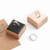 Ювелирные мешочки для бамбукового квадратного кольца подставка для организации Организатор и упаковочный дисплей подарочный короб