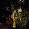 Solar Powered LED Watering Can Garden Lawn Lights Outdoor Decorative Kettle Art Lamp Waterproof IP65 With Installed Light String