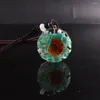 Kedjor 6sts grossist orgonite energin hängen halsband chakra reiki helande turkois conch smycken amulet för kvinnor pendulo