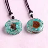 Chaînes 6 PCS En Gros Orgonite Énergie Pendentifs Collier Chakra Reiki Guérison Turquoises Conque Bijoux Amulette Pour Femmes Pendulo