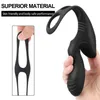 Sex Toy Massager 10 Frekvensuppvärmning Prostata Massager vibrerande ring G-Spot Stimulator Anal Vibrator Trådlös fjärrkontrollleksak för män