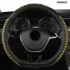 Steering Wheel Covers CUWEUSANG Leather Car Cover For Renaults Duster Megane 2 3 Koleos Logan Sandero Scenic