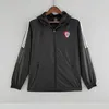 22-23 Cagliari Calcio herenjas vrijetijdssport Windjack Jerseys volledige ritssluiting Windbreakers met capuchon Herenmode jas Logo op maat