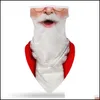 Máscara de grife de grife lenço de natal Papai Noel Prinha impressão Earhook Sports Sports pescoço tubo de caminhada lenços de caminhada ER Drop del Packing2010 DHS5Z