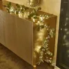 ストリング2m 10m人工ユーカリストリングライトバッテリークリスマスパーティーのためのガーランドのつる操作屋内屋外の装飾