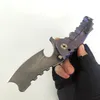 Heeter Knifeworks Vouwingsmes Man van War Heavy Limited Custom Version Black S35vn Blade geanodiseerd titanium handvat buitenuitrusting Tactische gereedschappen Pocket EDC