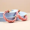 Hoop Earrings Bohemian Twist Circle Handmade PU Leather Round Statement For Women Girls Vintage Jewelry