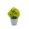 Decorative Flowers 1Pc Small Potted Artificial Plant Mini Pine Tree Fake Plants Greenery Bonsai Stage Garden Wedding Party Decoration