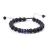 8mm Natural Lava Stone Handmade Rope Braided Charm Bracelets For Men Women Lover Adjustable Beaded Party Club Jewelry