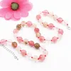 Choker Multi Tourmaline Crystal Necklace Statement Women Watermelon Faceted Round Beads Stone Chain Jewelry 18inch A794