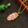 Pendant Necklaces Vintage 24K Gold Necklace For Women Leaves Flower Clavicle Water Wave Chain Choker Wedding Jewelry Accessories