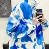 Herrjackor Autumn Tie Dye Jacket m￤n mode casual tryckt sp￥r herr streetwear hip hop l￶st bombplan outwear m-2xl