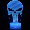 3D Night LED Light Lamp Base Christmas Decoration Lights Multi Styles Acrylic Panel Xms Gift for Kids 16 Colors Remote USB Cable