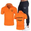 Men's T Shirts Men's T-Shirt Short Sleeve Summer POLO Casual Lapel Sweatshirt Solid Color Top Custom Logo