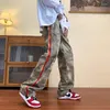 Men's Pants 2022 Outdoor Side Zipper Camouflage Baggy Men Cargo Tracksuit Overalls Hip Hop Women Sport Long Trousers Spodnie Dresowe