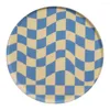 Bordmattor Akryl Checkerboard tryckt dekorativ matta unik praktisk placemat kopp för mjölkmuggte kaffekoppar