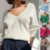 Chandails pour femmes décontracté grand pull oversize hiver pull doux pour la peau dame à manches longues pour sortir