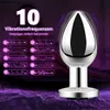 Sex toys Massagers Metal Remote Control Anal Plug Magnetic Suction Charging Heart-shaped Vestibule Fun Products for Men and Women Masturbation Adult