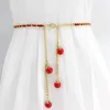 Bälten borttret Pearl Pendant Chain Shape Trendy Belt for Girls Women Wedding Party Fashion Dress Cummerbunds Tillbehör