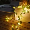 Strings 2M 10M Artificial Eucalyptus String Light Battery Operated Garland Vines For Christmas Party Holiday Indoor Outdoor Decor