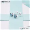 Stud Stud Memnon 2022 Autumn Earings Sier 925 Blue Sparkling Crown Earrings For Women Sterling Earring Fine Jewelry Drop Deli Bdesybag Dhsom
