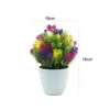 Fleurs décoratives 1Pc petite plante artificielle en pot Mini pin faux plantes verdure bonsaï scène jardin décoration de fête de mariage