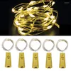Str￤ngar 5st Copper Wire LED Wine Bottle String Lights Fairy Garland Christmas Tree Decorations For Home Outdoor Birthday Wedding Decor