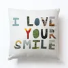 Pillow RUBYLOVE Letter Print Sofa Car Waist Throw Cover Case Home Decor Cojines Decorativos Para Covers