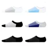 Men's Socks 5Pairs Men's Spring Summer Ankle Cotton Breathable Solid Black White Elasticity Invisible Male For Business Casual