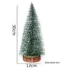 زينة عيد الميلاد 1pcs شجرة صغيرة صغيرة الإبرة الصنوبر مزينة الاصطناعية الزخارف الزخارف Navidad Xmas Santa Snow Home Party