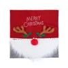 Chair Covers Cover Christmas Decor Antler Red Nose Letter Decorative Gnome White Whisker Sleeve Party Supplies