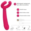 Massageador de brinquedos sexuais Vibrador de cabeça dupla para homens Mulheres brinquedos clitóris g spot Anal Massagem Anal Silicone Stick Stimulator Toy Shop