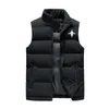 Hommes bas mode automne hiver couleurs unies sans manches fermeture éclair chaud vestes coton rembourré gilets manteau gilet Veste Homme