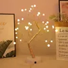 Lâmpadas de mesa Fairy Tree Tree Lamp Bateria/Fio de cobre USB LED Mini Decorativa Desk Night Night Light Home Bedroom Gifts Decoração de Natal