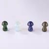 35cm Natural Stone Carved Crystal Mini Mushroom Healing Reiki Mineral Statue Crystal Ornament Home Decor Gift Mix