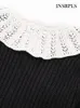 Femmes Vestes INSRPLS Femmes Mode Avant Noeud Papillon Semi-transparent Tricot Cardigan Pull Vintage Col En V À Manches Longues Vêtements De Dessus Pour Femmes Chic Hauts 220930