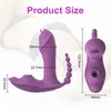 Seks oyuncak masajı giyilebilir yapay penis vibratör 3 in 1 yalama emme oyuncaklar kadınlar için anal g-spotvagina klitoris stimülatör oral emme