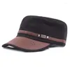 Berretti Cap Capite militari Inlavati Cotton Flat Top Caps Cash Cadet Hat Femmina Hat Bone Man