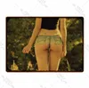 Hot Butt Sexy Girl art painting Metal Tin Plates Big Ass Model Tin Sign Posters Motivational Pub Bar Sign Man Cave Metal Wall Decoration Plaques size 30X20CM w02